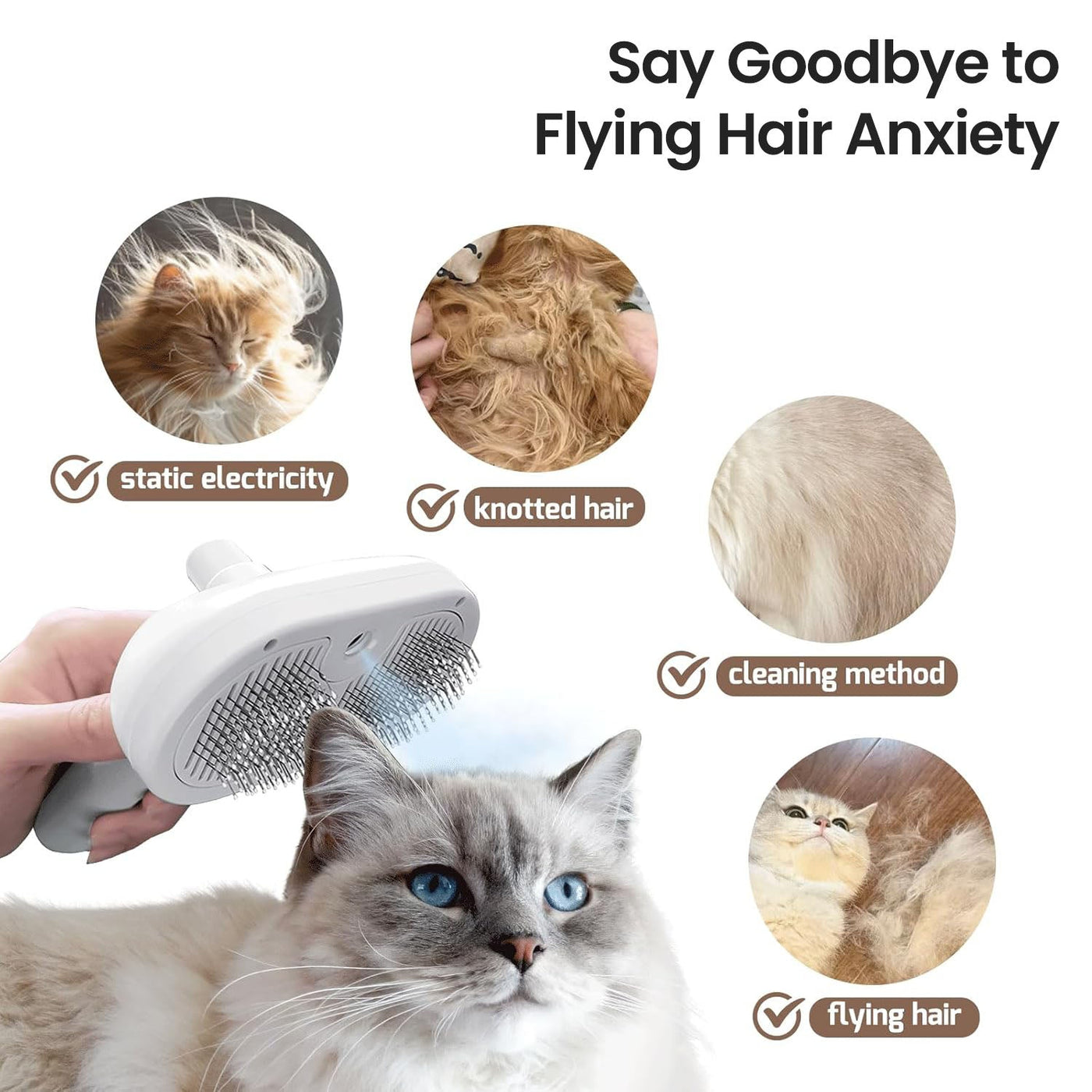 PelitoLuxe ® | Spazzola per toelettatura animali domestici