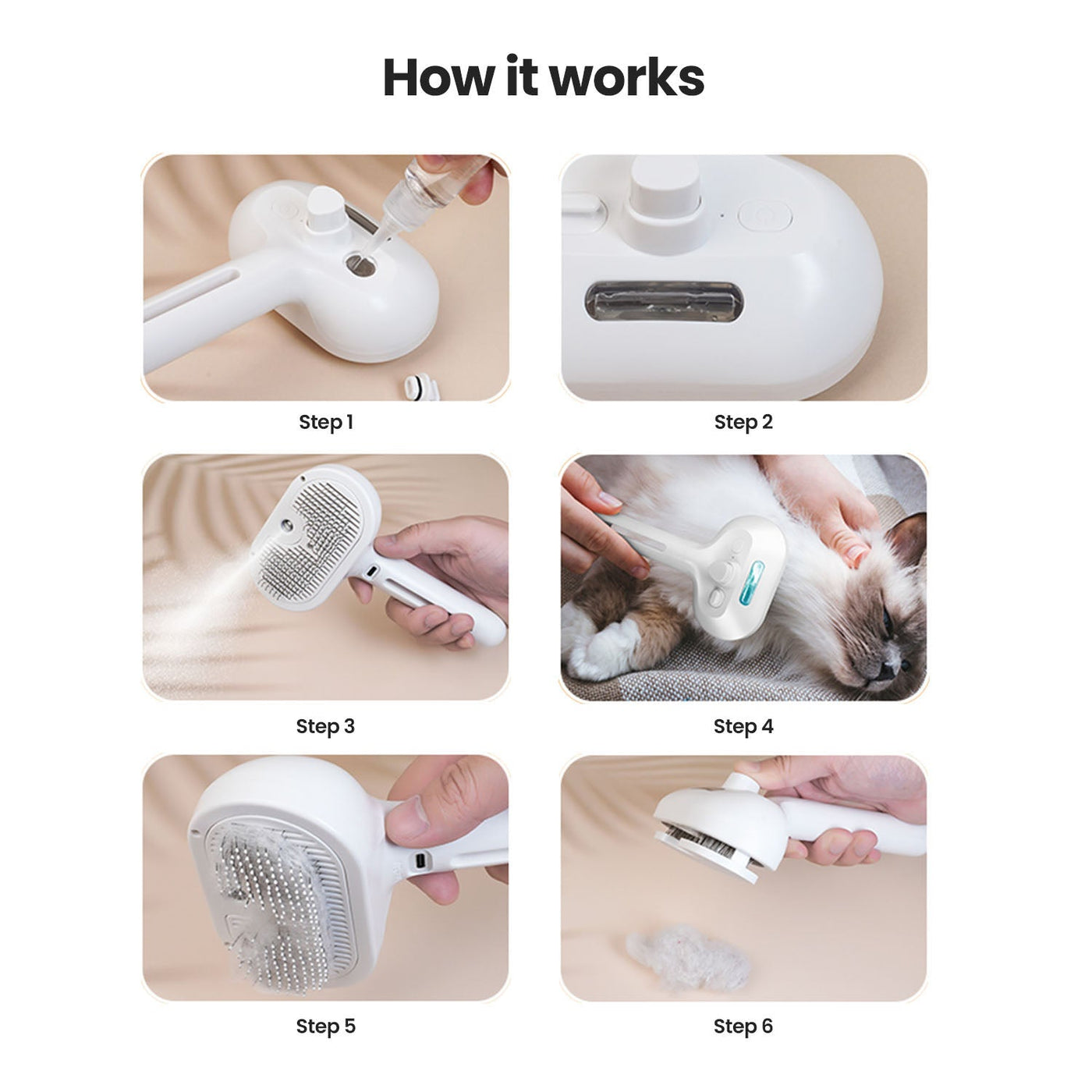 PelitoLuxe ® | Spazzola per toelettatura animali domestici